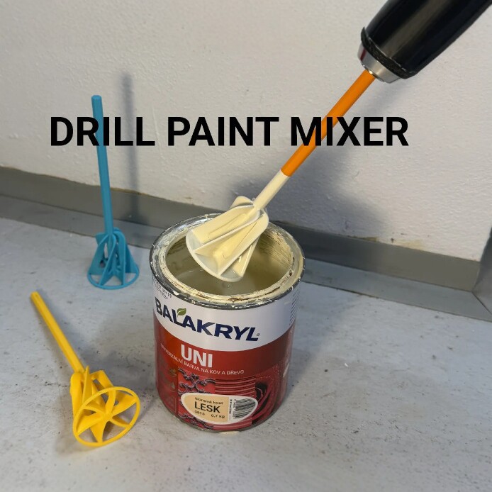 3D Printing Epoxy Resin - 3D Printed Paint Mixer Drill Stirring
