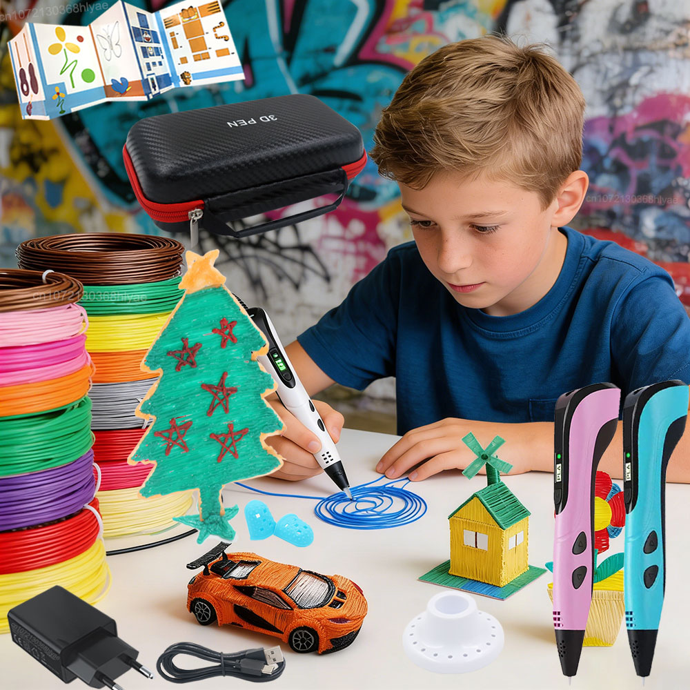 3D Printing Filament - Children's 3D Printing Pen with LED