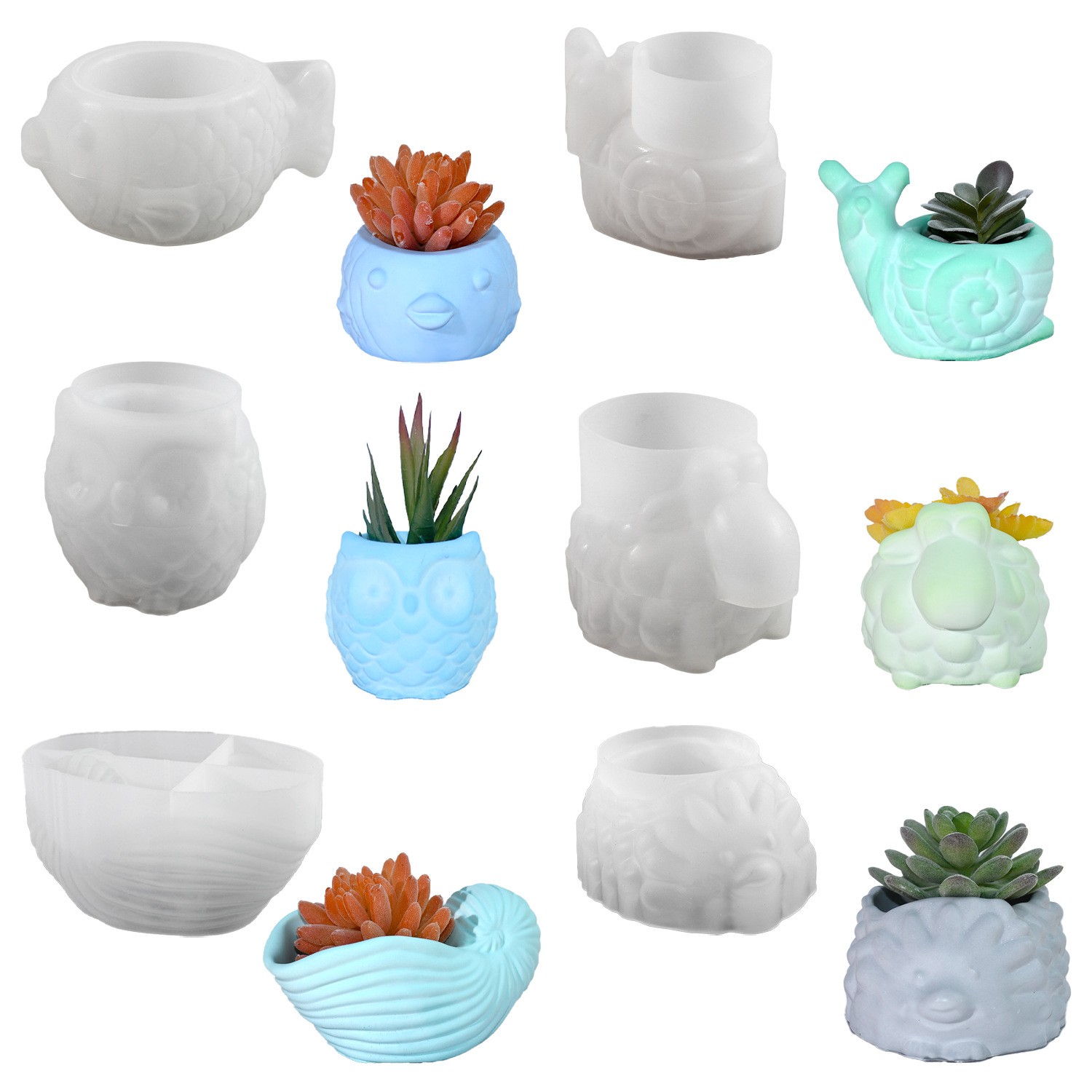 3D Animal Flower Pot Silicone  - đánh giá và giá 3D Printing Epoxy Resin