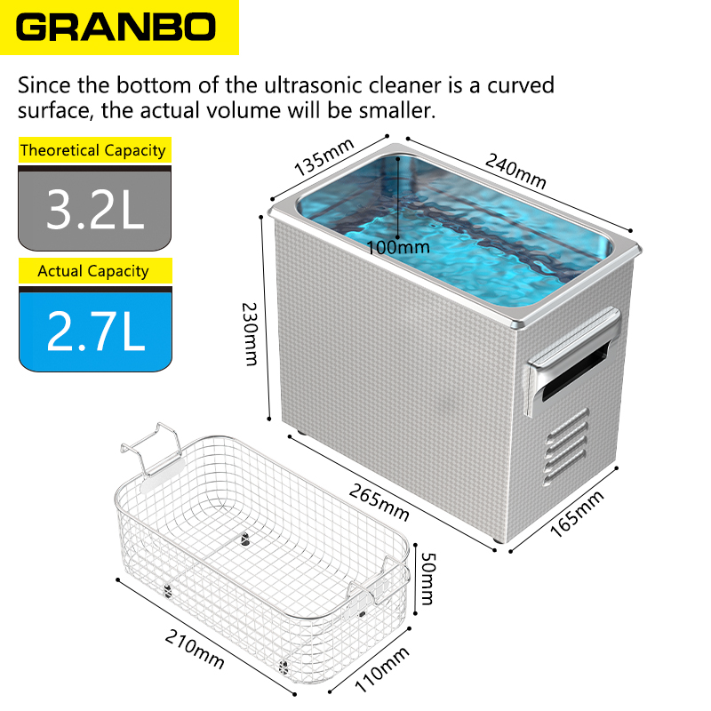 Ultrasonic Cleaner 3L 120W/180 - đánh giá và giá 3D Printing Orthodontics