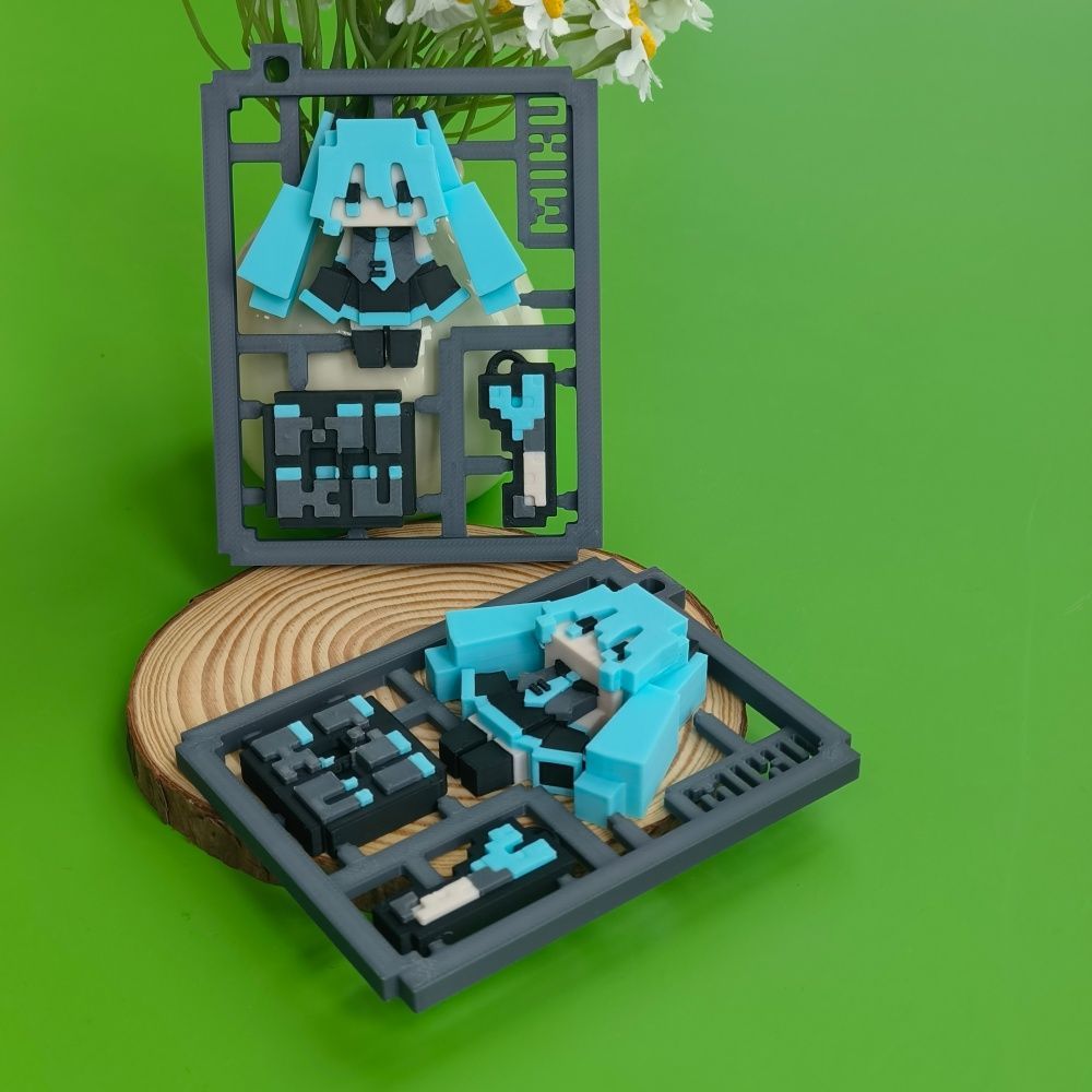 3D Printed Cute Pixel Hatsune  - đánh giá và giá 3D Printing Model
