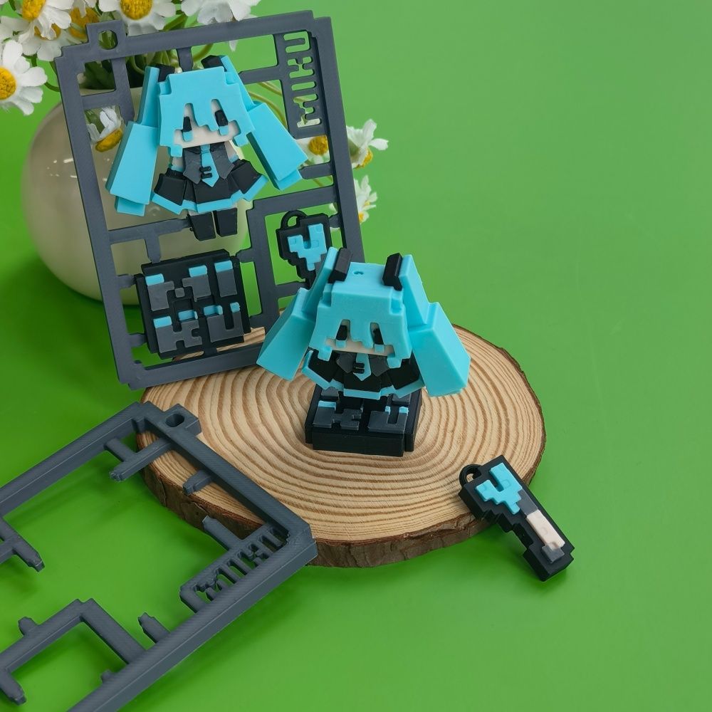 3D Printed Cute Pixel Hatsune  - đánh giá và giá 3D Printing Model