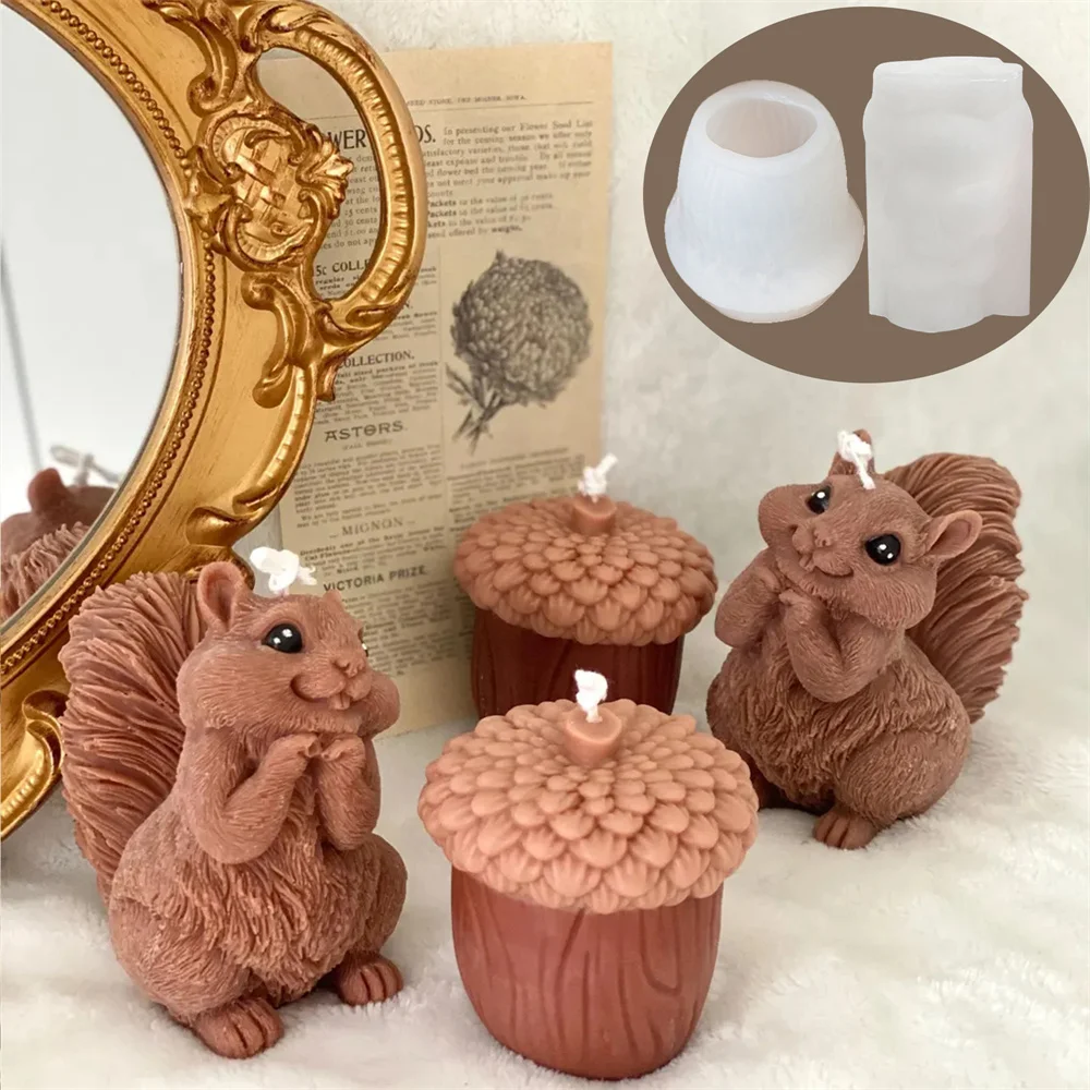 Cute Squirrel Candle Silicone  - đánh giá và giá 3D Printing Epoxy Resin