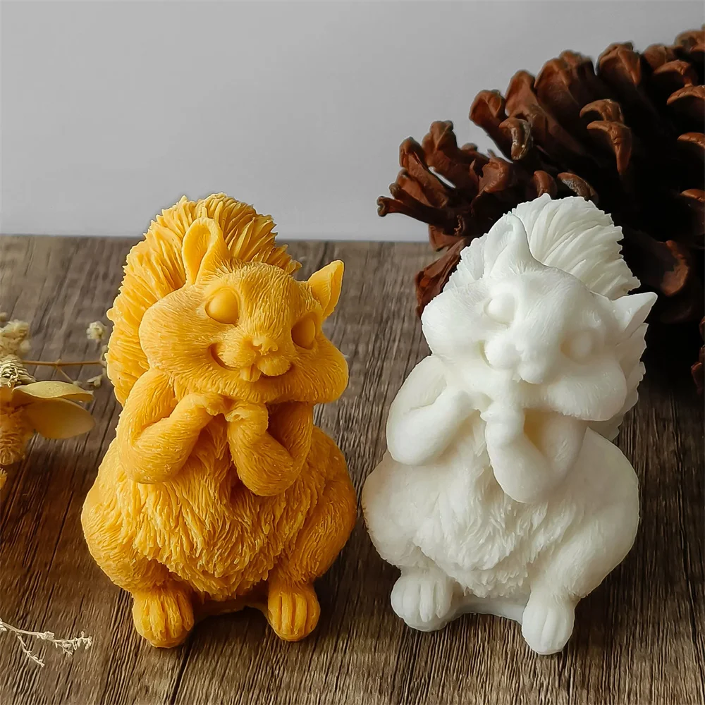 Cute Squirrel Candle Silicone  - đánh giá và giá 3D Printing Epoxy Resin
