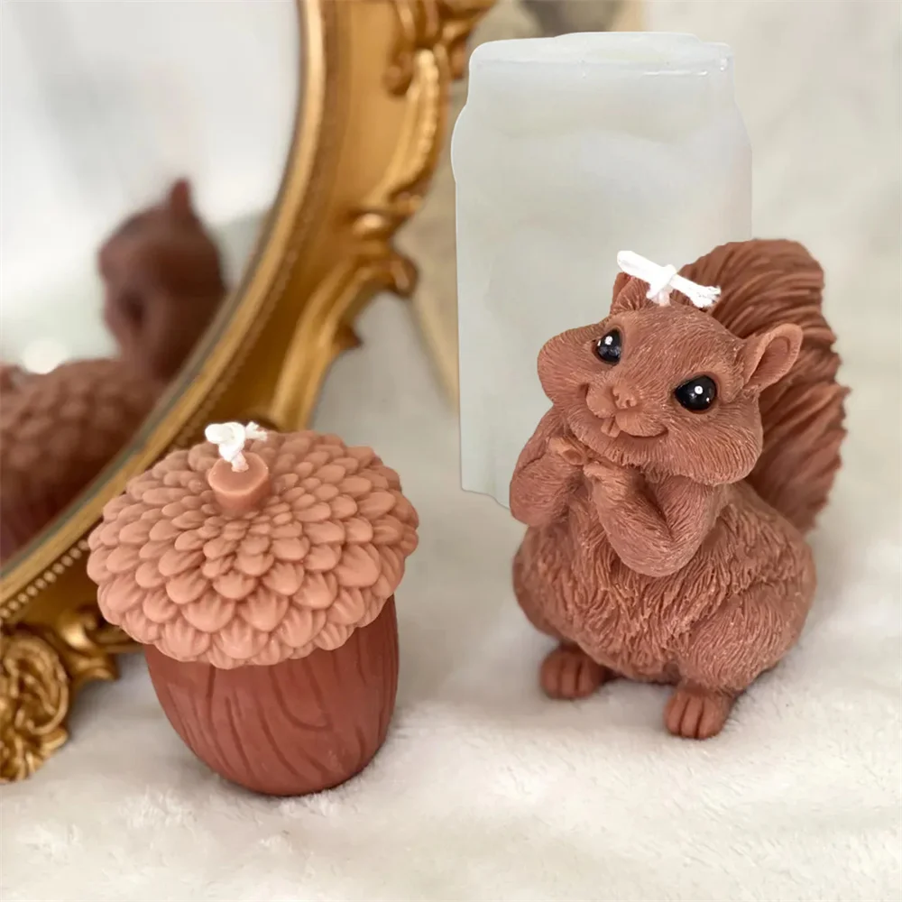 Cute Squirrel Candle Silicone  - đánh giá và giá 3D Printing Epoxy Resin