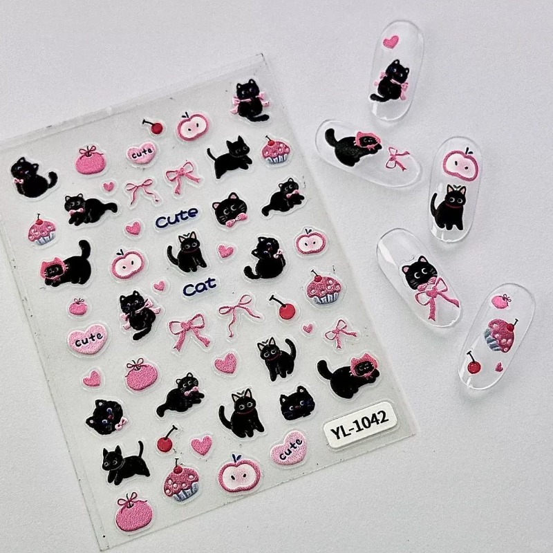 Cute Cartoon Bow Black Cat 3D  - đánh giá và giá 3D Printing Epoxy Resin