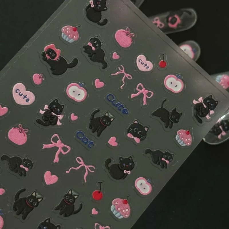 Cute Cartoon Bow Black Cat 3D  - đánh giá và giá 3D Printing Epoxy Resin